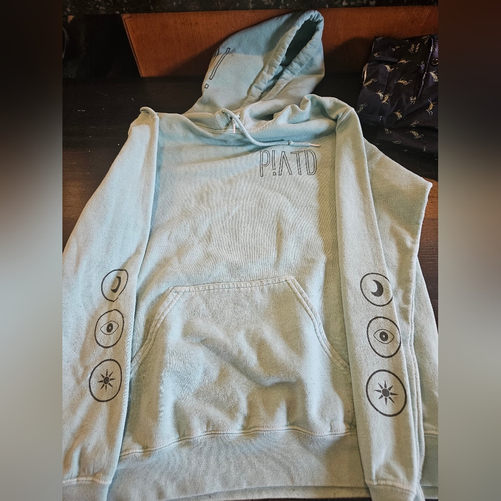 P!ATD Sea Foam Green BGraphic Hoodie Panic at the disco